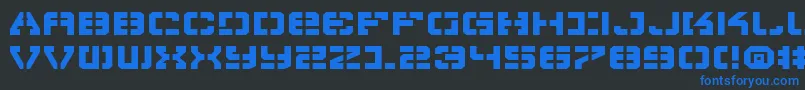 VyperExpanded Font – Blue Fonts on Black Background
