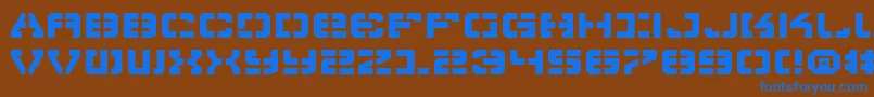 VyperExpanded Font – Blue Fonts on Brown Background