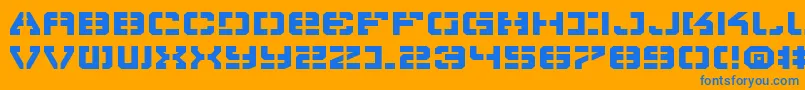VyperExpanded Font – Blue Fonts on Orange Background