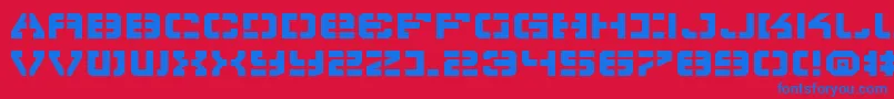 フォントVyperExpanded – 赤い背景に青い文字
