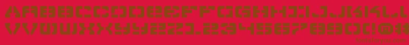 VyperExpanded Font – Brown Fonts on Red Background