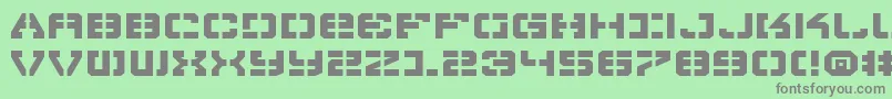 VyperExpanded-fontti – harmaat kirjasimet vihreällä taustalla