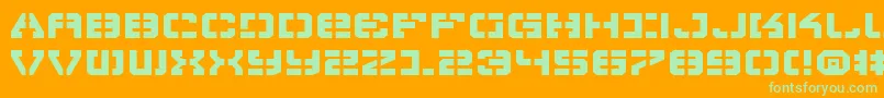 VyperExpanded Font – Green Fonts on Orange Background