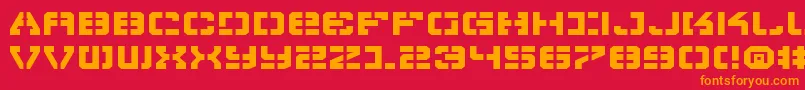 フォントVyperExpanded – 赤い背景にオレンジの文字