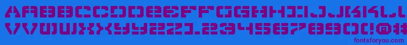 VyperExpanded Font – Purple Fonts on Blue Background