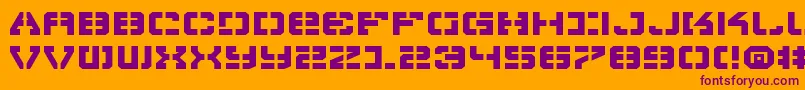 VyperExpanded Font – Purple Fonts on Orange Background