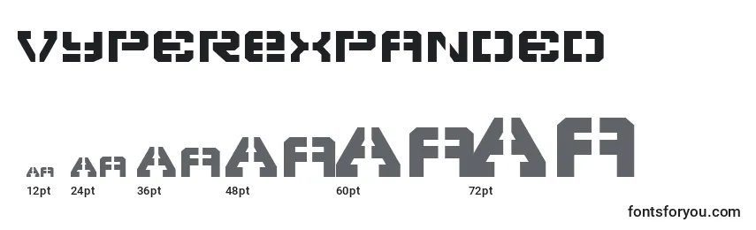 Размеры шрифта VyperExpanded