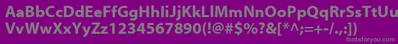 Fonte MyriadwebproBold – fontes cinzas em um fundo violeta