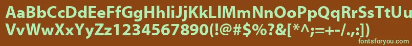 fuente MyriadwebproBold – Fuentes Verdes Sobre Fondo Marrón