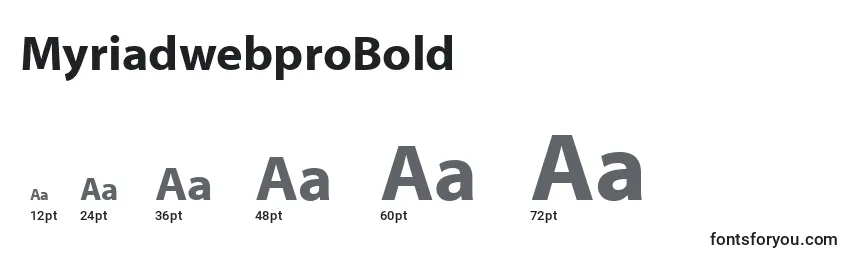 MyriadwebproBold Font Sizes
