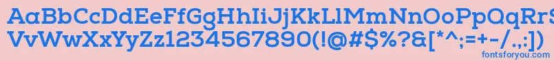 NexaSlabXbold Font – Blue Fonts on Pink Background