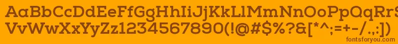 NexaSlabXbold Font – Brown Fonts on Orange Background