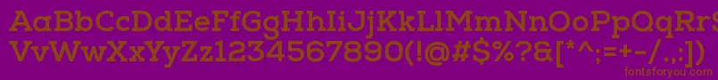 NexaSlabXbold-Schriftart – Braune Schriften auf violettem Hintergrund