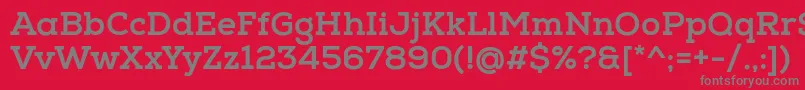 NexaSlabXbold Font – Gray Fonts on Red Background