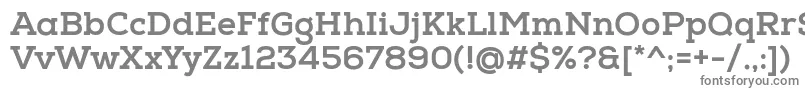 フォントNexaSlabXbold – 白い背景に灰色の文字