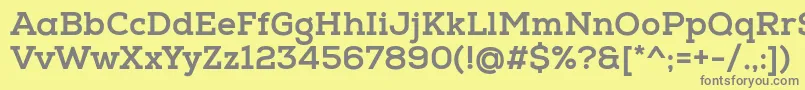 NexaSlabXbold Font – Gray Fonts on Yellow Background
