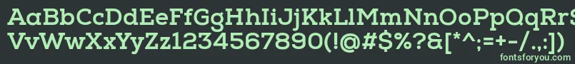 Шрифт NexaSlabXbold – зелёные шрифты на чёрном фоне