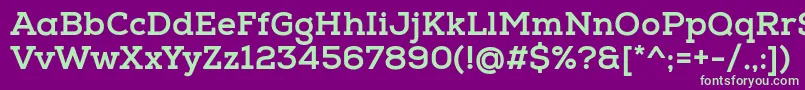 NexaSlabXbold Font – Green Fonts on Purple Background