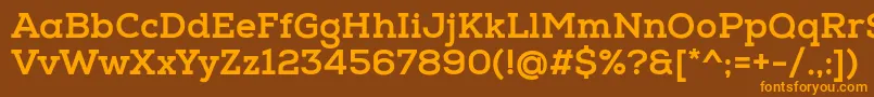 NexaSlabXbold Font – Orange Fonts on Brown Background