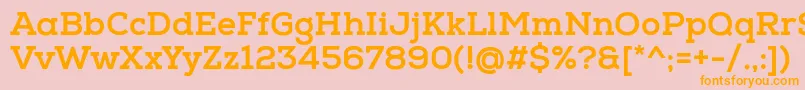 NexaSlabXbold Font – Orange Fonts on Pink Background