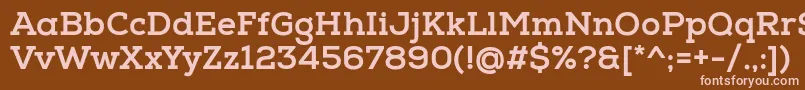 NexaSlabXbold Font – Pink Fonts on Brown Background