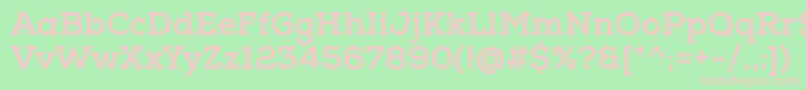 NexaSlabXbold Font – Pink Fonts on Green Background