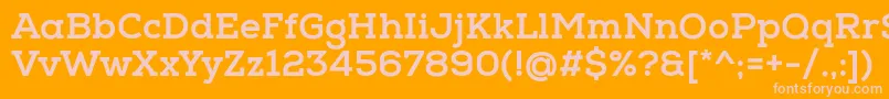 NexaSlabXbold-Schriftart – Rosa Schriften auf orangefarbenem Hintergrund