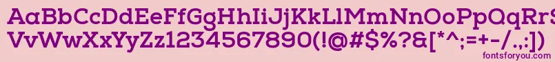 NexaSlabXbold Font – Purple Fonts on Pink Background