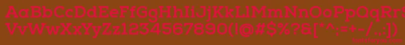 NexaSlabXbold Font – Red Fonts on Brown Background