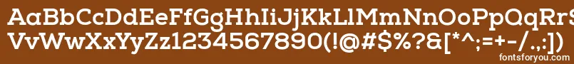 フォントNexaSlabXbold – 茶色の背景に白い文字