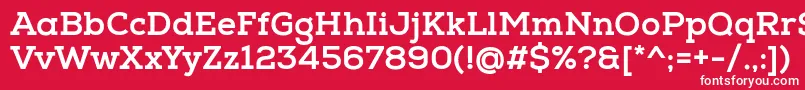 NexaSlabXbold Font – White Fonts on Red Background