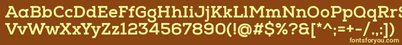 NexaSlabXbold Font – Yellow Fonts on Brown Background