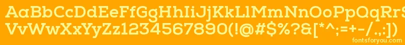 NexaSlabXbold Font – Yellow Fonts on Orange Background