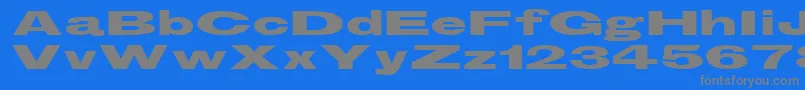 フォントGranbrookHeavy – 青い背景に灰色の文字