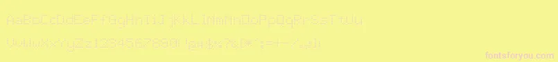 JdStars-fontti – vaaleanpunaiset fontit keltaisella taustalla