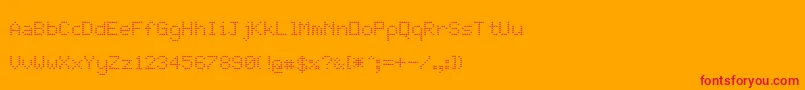 JdStars Font – Red Fonts on Orange Background