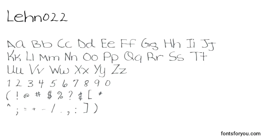 Schriftart Lehn022 – Alphabet, Zahlen, spezielle Symbole