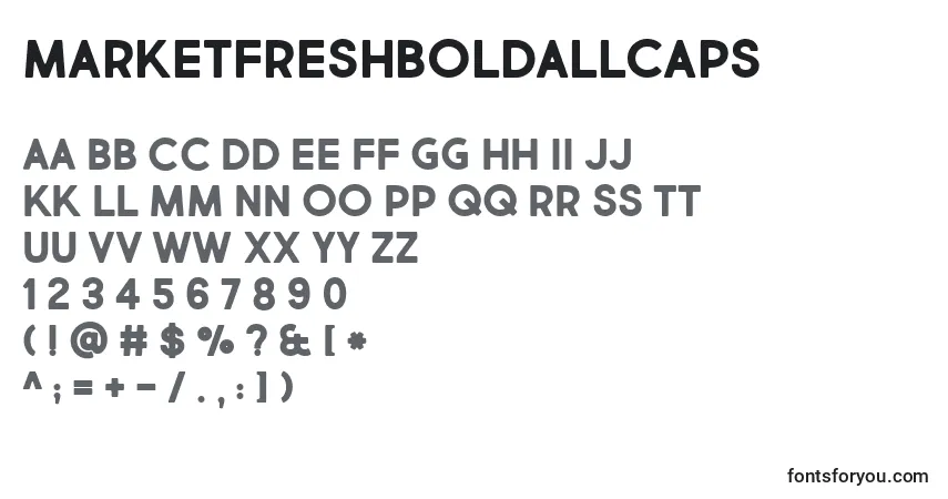 Czcionka MarketFreshBoldAllCaps – alfabet, cyfry, specjalne znaki