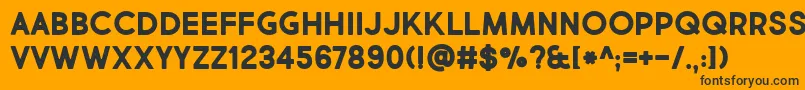 MarketFreshBoldAllCaps Font – Black Fonts on Orange Background