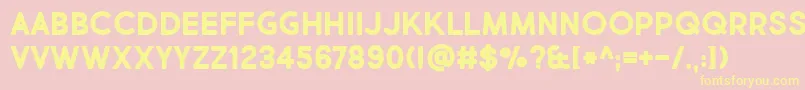 MarketFreshBoldAllCaps Font – Yellow Fonts on Pink Background