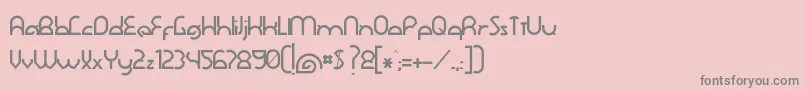 フォントDawnerBold – ピンクの背景に灰色の文字