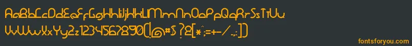 フォントDawnerBold – 黒い背景にオレンジの文字