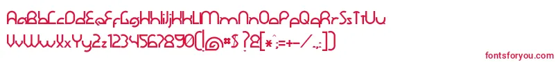 フォントDawnerBold – 白い背景に赤い文字