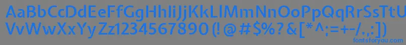 フォントExpletussansSemibold – 灰色の背景に青い文字