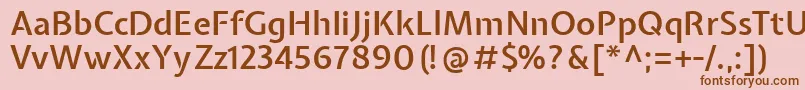 Шрифт ExpletussansSemibold – коричневые шрифты на розовом фоне