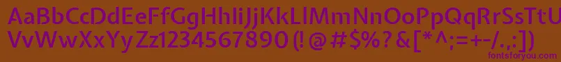 Шрифт ExpletussansSemibold – фиолетовые шрифты на коричневом фоне