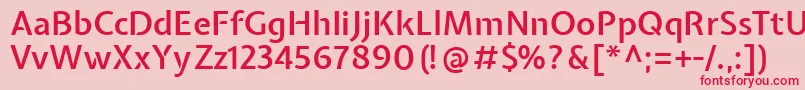ExpletussansSemibold Font – Red Fonts on Pink Background