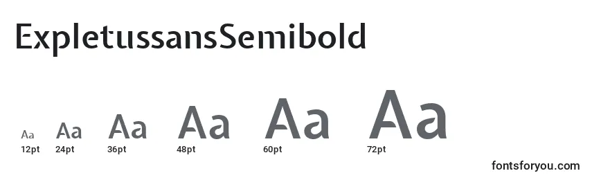 Размеры шрифта ExpletussansSemibold