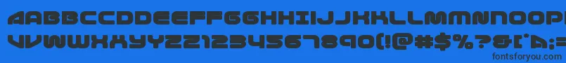 1stenterprisesexpand Font – Black Fonts on Blue Background