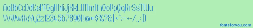 Więcej informacji o czcionce Tincusl0987 Czcionka Tincusl0987 – niebieskie czcionki na zielonym tle
